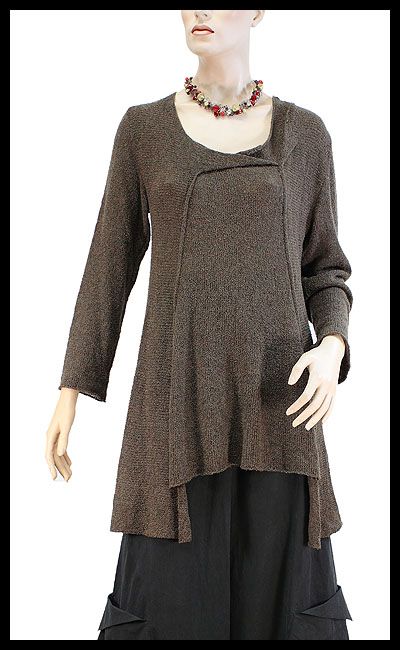 ZUZA BART beautiful lightweight wool boucle A line sweater M/L 