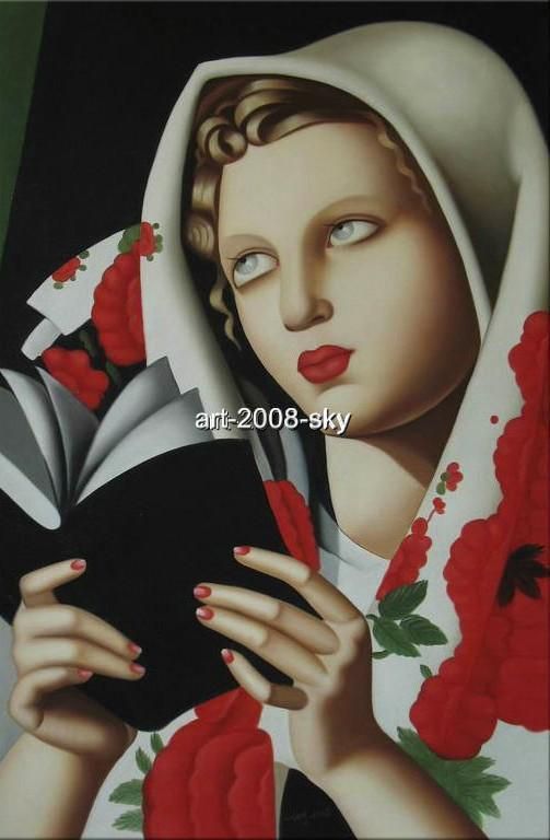 SALE OIL PAINTING REPRO OF Tamara de Lempicka SIGNED NR ON CANVAS