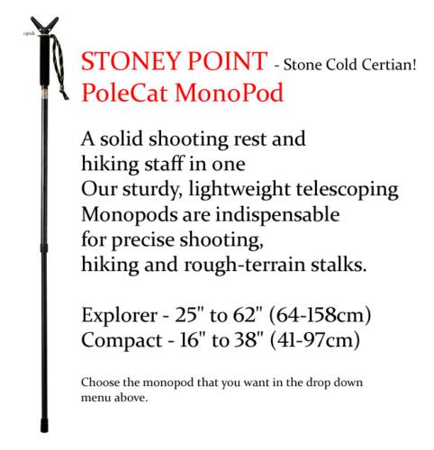 Stoney Point PoleCat MonoPod Bipod Shooting Rest Stick  