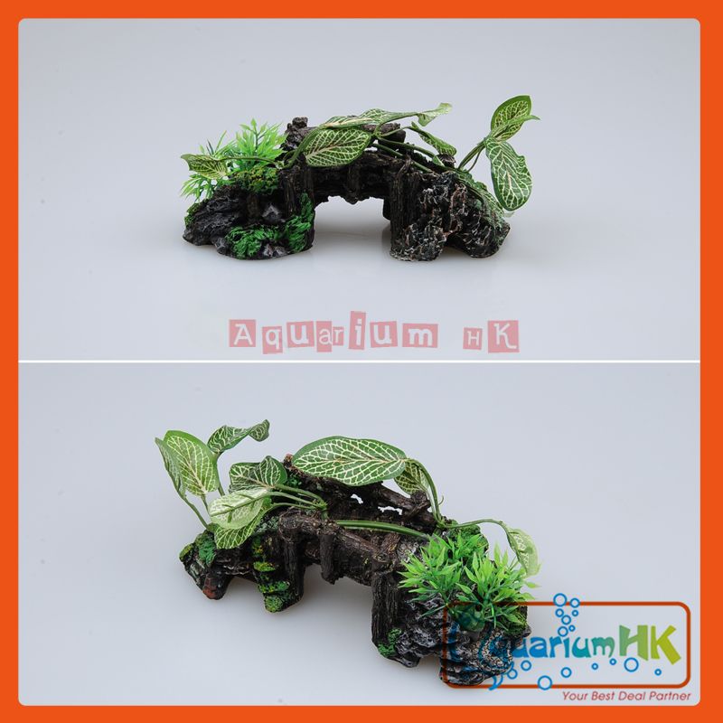 Aquarium Bridge & Plant Ornament Natural Decoration 013  