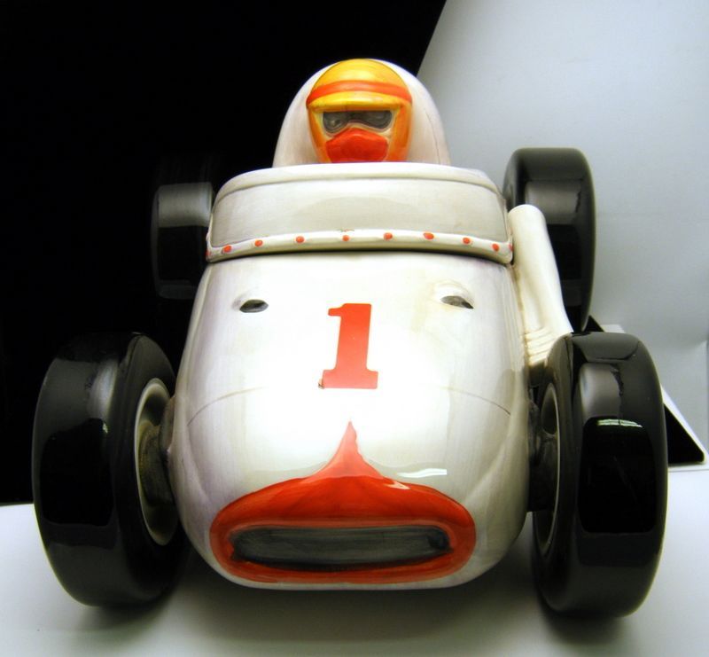 Coca Cola Race Car Cookie Jar 2002 Sakura  