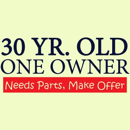 funny 30 year old 30th birthday age parts t shirt 2XL  