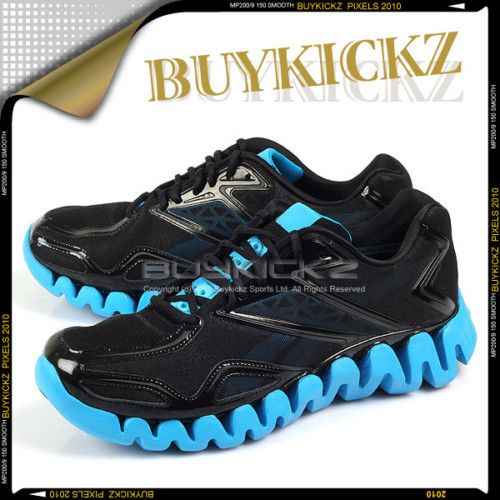 Reebok ZigSonic Black/Malibu Blue 2011 Running Zig Tech  