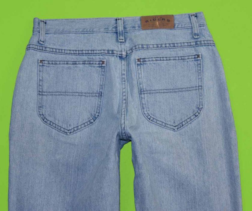 Riders Lee sz 10P Petite x 27 Womens Blue Jeans Denim Pants GI51 