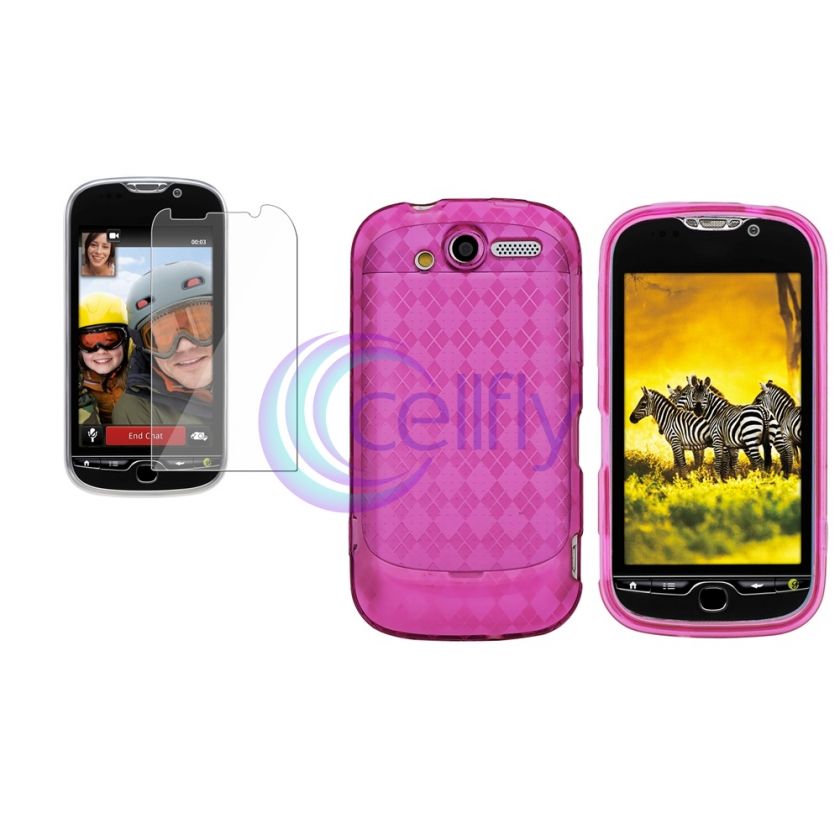 Pink TPU Soft Hard Skin Case+Guard for HTC T Mobile MyTouch 4G 