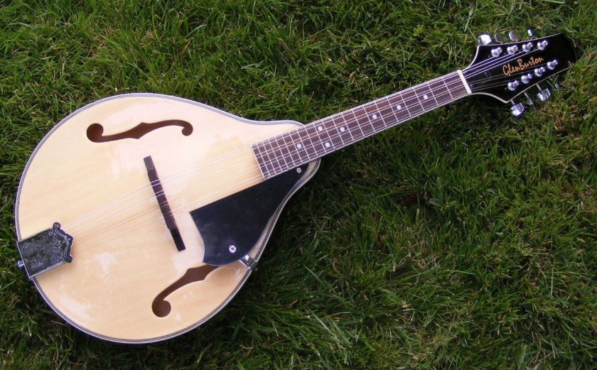 Glen Burton A Style Mandolin Natural Finish + Set of Strings + 12 