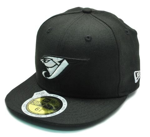 NEW ERA FITTED YOUTH HAT CAP TORONTO BLUE JAYS BLACK  