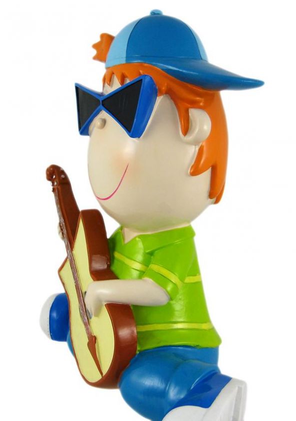 Large Rock Star Kid Piggy Bank Money Coin Guitar  