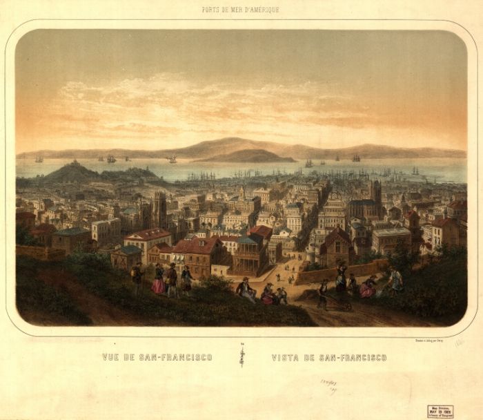 1860 map of San Francisco, California  