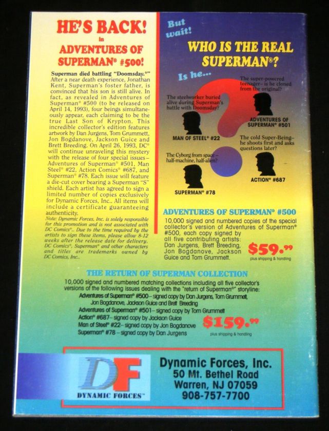 WIZARD SUPERMAN TRIBUTE EDITION   Autographed Cover  