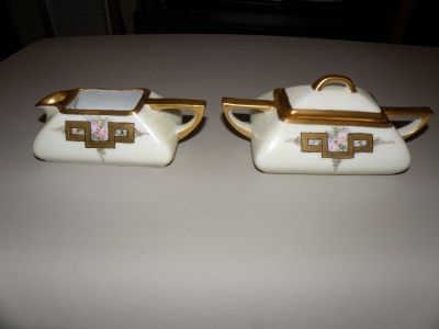 Uno Favorite Bavaria sugar & creamer art deco style  