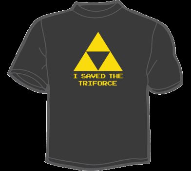 SAVED THE TRIFORCE T Shirt WOMENS legend of zelda nes  