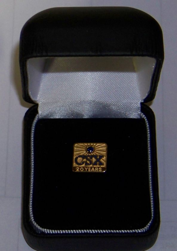 CSX Railroad 20 Year Service Pin 10K Gold  