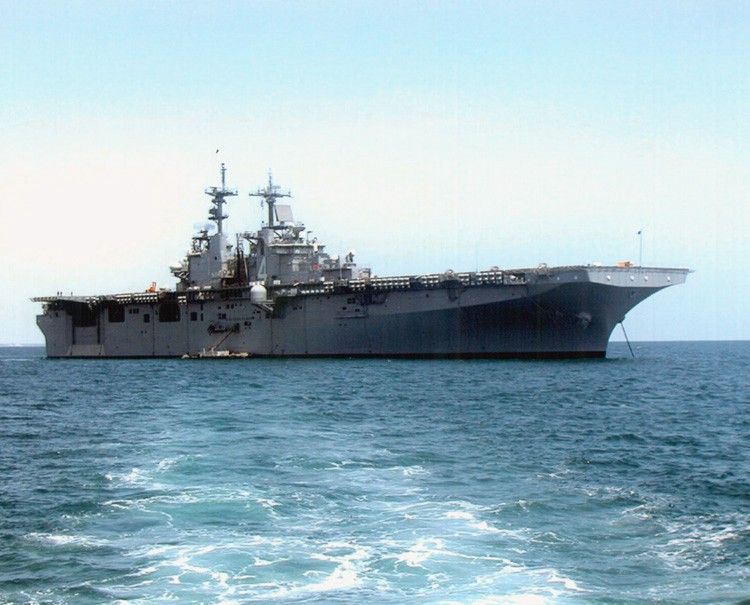 Boxer anchored off Mazatlan, Mexico, 17 June 2002. Photo taken from a 