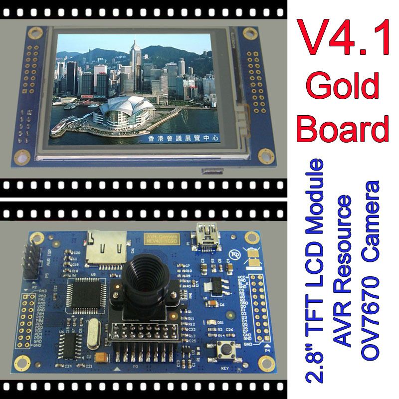 AVR Atmega32 in OV7670 with 262K TFT LCD Module Board  