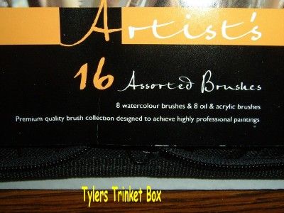 ARTISTS PAINT BRUSH SET*ZIPPED WALLET*STORAGE CASE*OIL*ACRYLIC 