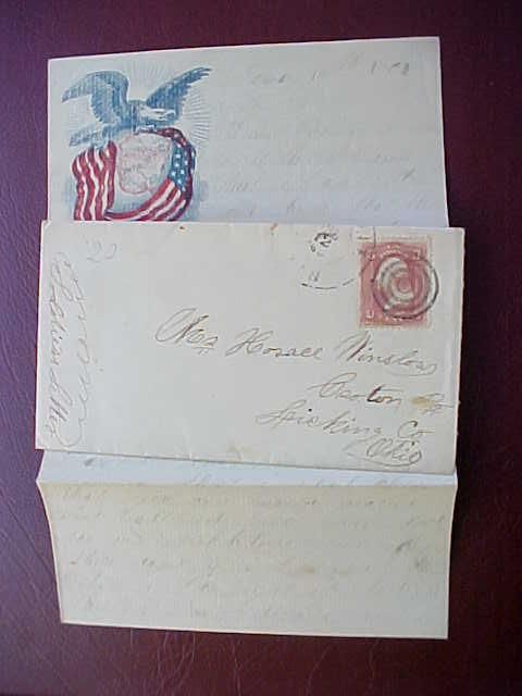 CIVIL WAR 2 SOLDIERS LETTERS, ONE ILLUSTRATED + COVERS  