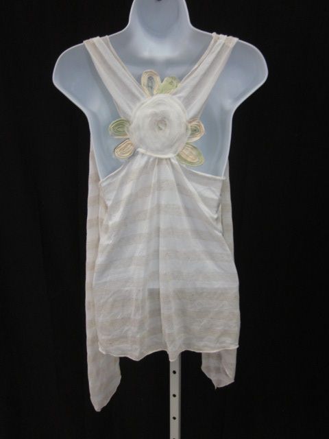 NWT JULIES CLOSET White Cream Tank Top Blouse Sz L  