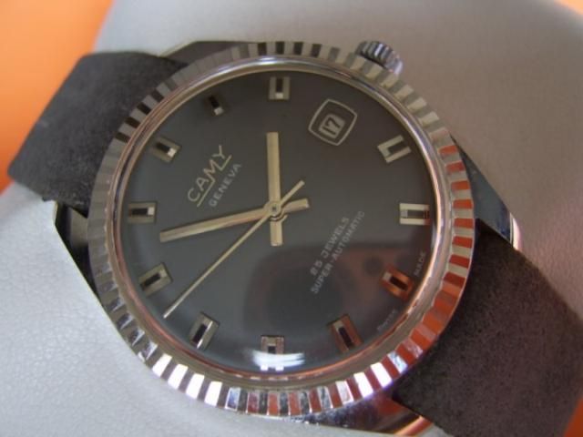 VINTAGE 70S NOS GENTS CAMY GENEVA SUPER AUTOMATIC 25J  