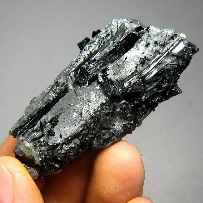 Schorl Black Tourmaline Crystal w/ Quartz tmgx9ic3368  