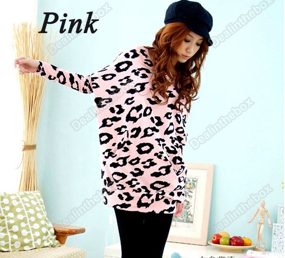 Fashion Womens Batwing Sleeve Tops Shirt Lips Pattern Print Blouse 