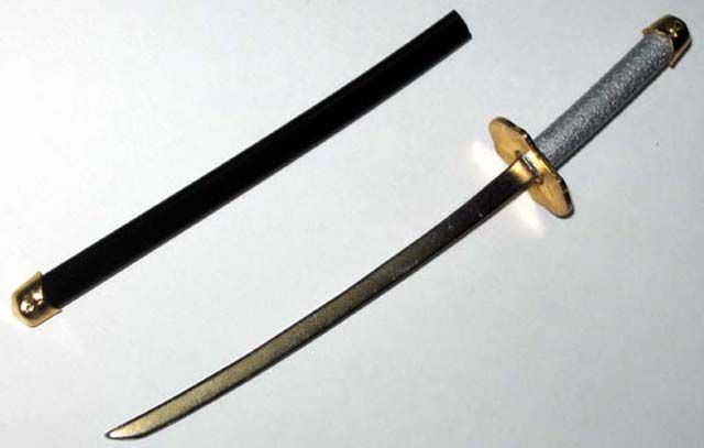 Japanese Doll Miniature KATANA Sword 03 Tsuba Saya Hina  