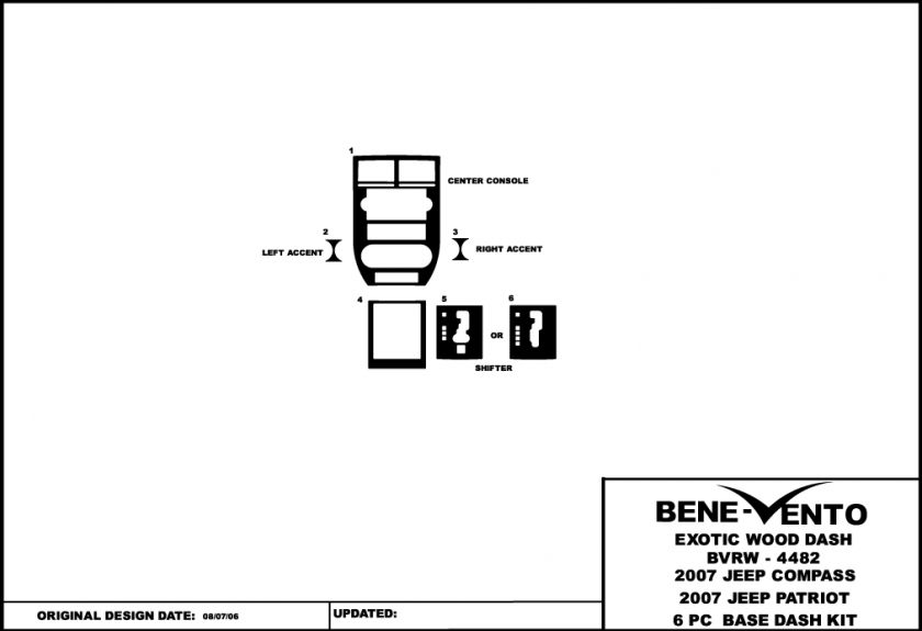 JEEP COMPASS 2007 WOOD GRAIN KIT KIT  