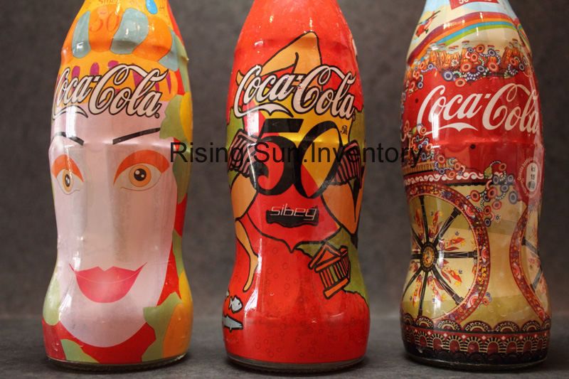 COCA COLA COKE ITALY 50TH SIBEG 3 BOTTLES SET  