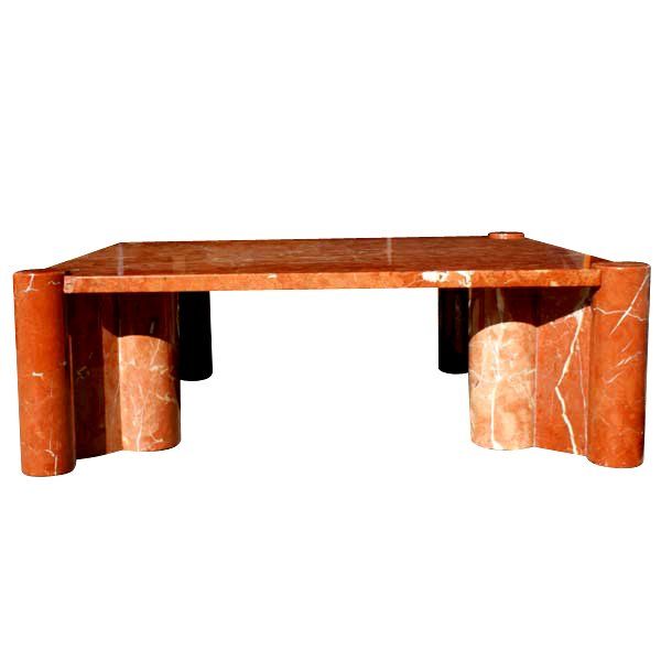 Knoll Gae Aulenti Jumbo Rosso Marble Coffee Table 1965  