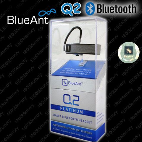 BlueAnt Q2 Platinum Bluetooth Smart Headset with HD Audio Voice Text 