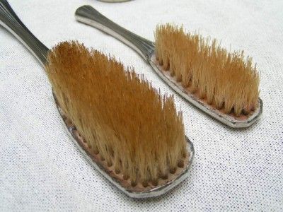 Antique WMF Silver German Vanity Set, 2 Brushes. 1900s  