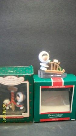 HALLMARK FROSTY FRIENDS 5,7,9 17, 19 23 IN BOXES 16 ORNAMENTS FROM 