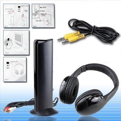 in 1 Wireless Headphone Earphone for MP4 PC TV CD   