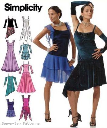 Ballroom Dancing/Dance Dress Gown PATTERN Salsa/Tango  