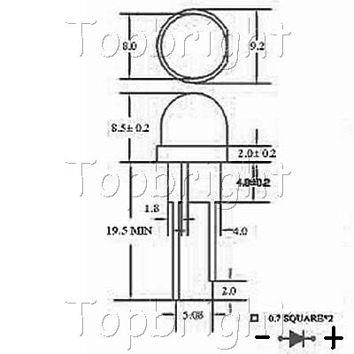 All dimensions in mm tolerance is 0.2mm unless otherwise noted.