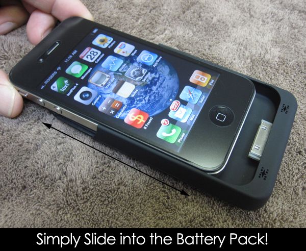 1900mAh Back Up Battery Power Pack for Verizon iPhone 4  