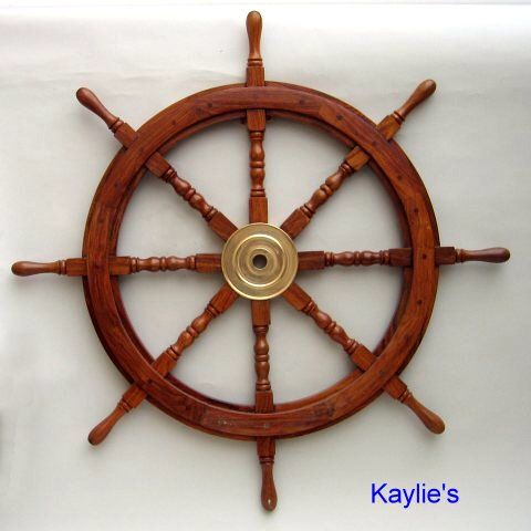 Nautical Boat 36 WOODEN Pirate SHIP WHEEL  