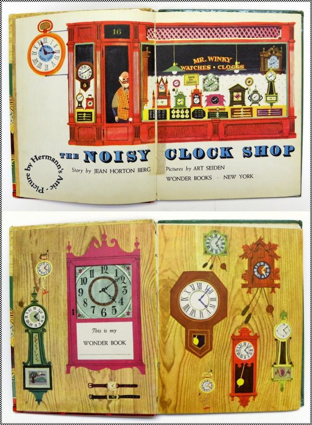 The Noisy Clock Shop, Jean H. Berg, Vintage Childrens Book, Wonder 