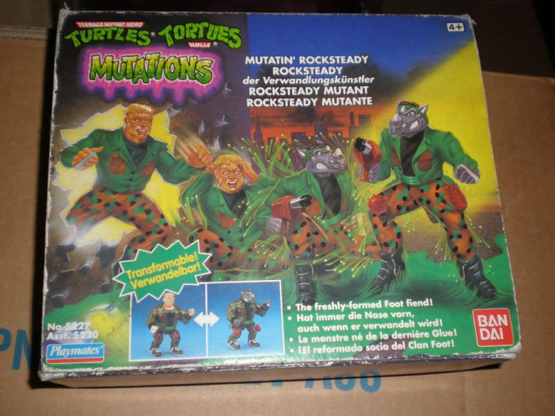 1992 TMNT MUTATIN ROCKSTEADY BANDAI PLAYMATES MIB  