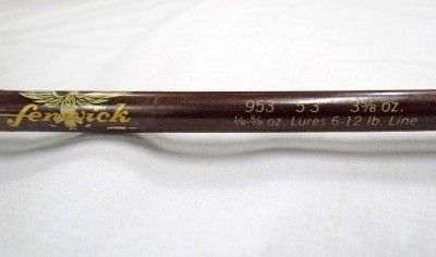 Vintage Fenwick 953 Rod 53 3 5/8oz   1/8 5/8oz Lures 6 12 lb Line 