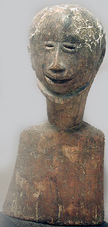   DOGON ANCESTRAL WOODEN BUST STATUE ARTIFACT FIGURE MALI ETHNIX  