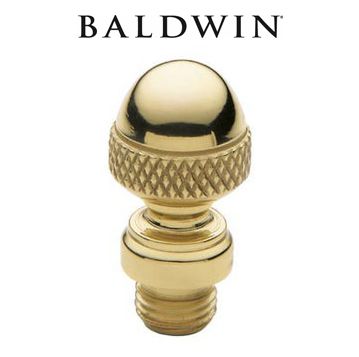 Baldwin Acorn Tip Hinge Finials   Lifetime Polished Brass Finish 