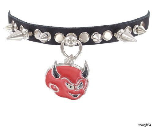 SPIKED CHOKER   ACE OF SPADES   SPIKE COLLAR  