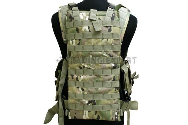 US Assault Green Camo Vest w Water Reservoir VT 02 GC  