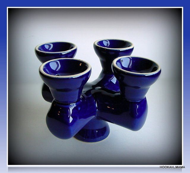 QUAD 4 Head Ceramic Clay HOOKAH BOWL Shisha Pipe  