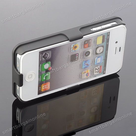 Black Swivel Holster Stand Silde Hard Case Cover Belt Clip For iphone4 