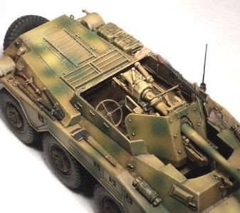 Built 1/35 German Panzerspahwagen SdKfz 234/4 8 Wheeled PAK 40 Armored 