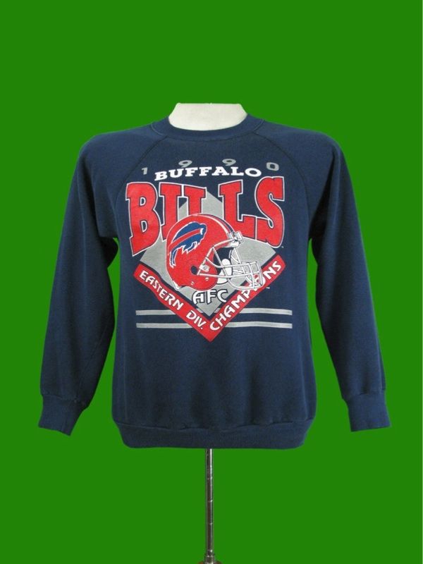 Vtg 90s BUFFALO BILLS AFC CHAMPIONS SWEATSHIRT 1990 S  