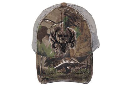   ~ DEER SKULL Camo Mesh Cap ~ NEW ~ Hunting HAT ~ Mike Waddell  