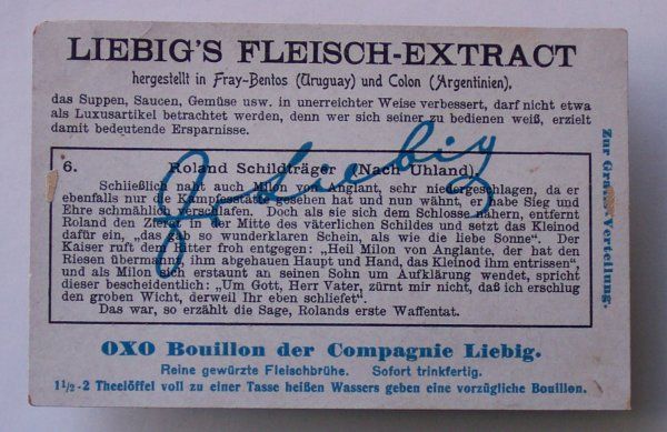 1890s? Liebig Fleisch Extract Roland Schildtrager VTC  